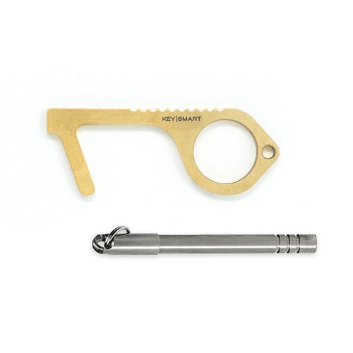 KeySmart - CleanKey Copper Alloy Hand Tool, NanoPen Bundle - Gold