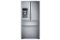 Samsung - 25 cu. ft. Large Capacity 4-Door French Door Refrigerator with External Water & Ice Dispenser - Stainless Steel-Front_Standard 