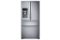 Samsung - 25 cu. ft. Large Capacity 4-Door French Door Refrigerator with External Water & Ice Dispenser - Stainless Steel-Front_Standard