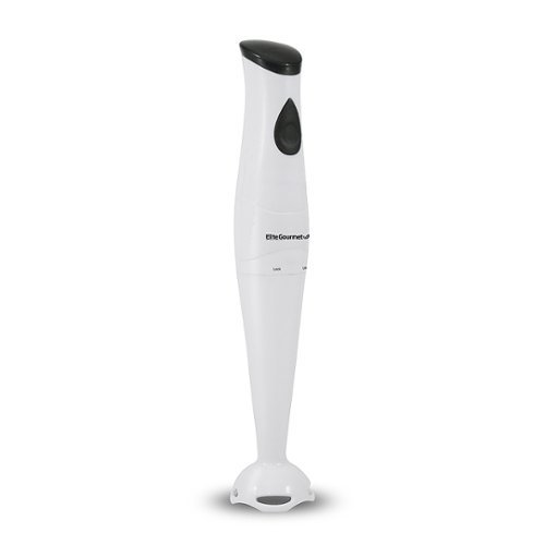 Elite Gourmet - 150W Hand Blender with detachable wand - white