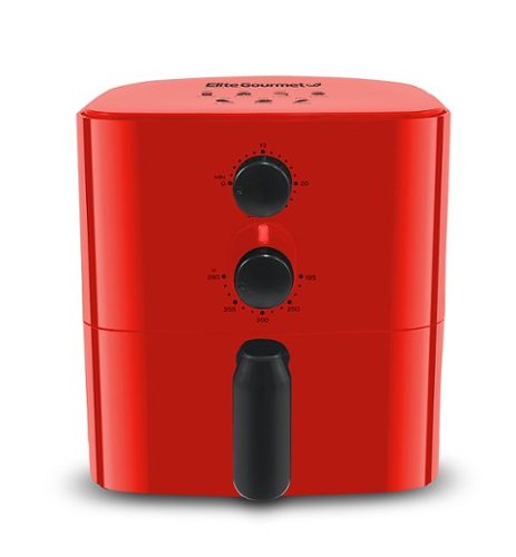 Elite Gourmet - 1qt Analog Compact Air Fryer - Red