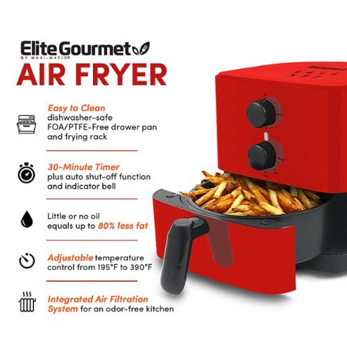 Maxi-Matic Elite Gourmet 4-Qt Air Fryer - Black