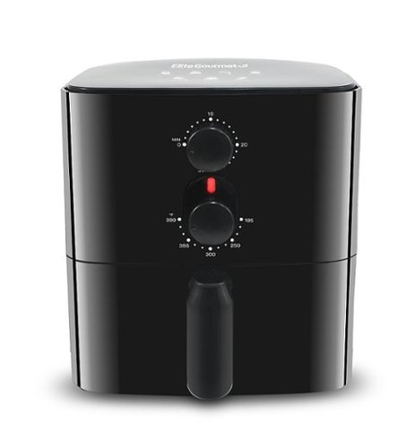 Elite Gourmet - 1qt Analog Compact Air Fryer - Black