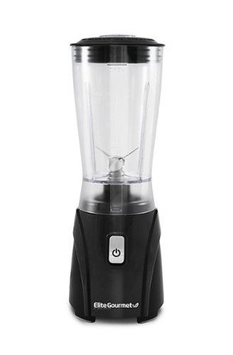 Elite Gourmet - 14oz Personal Drink Blender - Black-Front_Standard 
