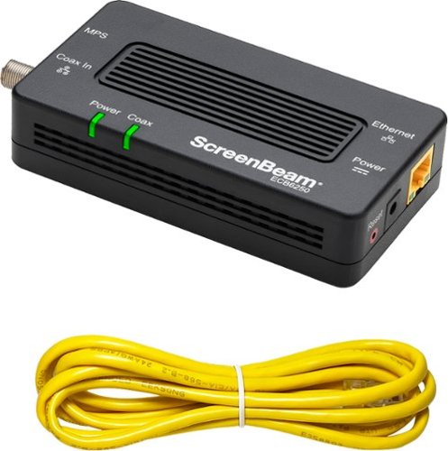 ScreenBeam MoCA 2.5 Network Adapter for Ethernet Over Coax (2 Pack) - 2.5 GBPS Coax to 1.0 GBPS Ethernet Adapter - Black WORLDWIDE DELIVERY