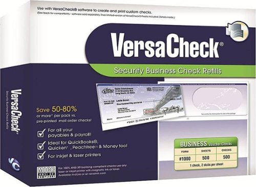 VersaCheck - Form #1000 Business Voucher Check (500-Pack) - Blue