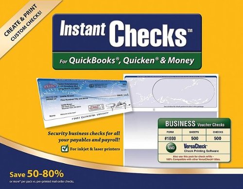 VersaCheck - InstantChecks Form #1000 Business Voucher Check (500-Pack) - Blue