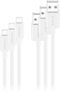 Dynex™ - 6' Lightning to USB Charge-and-Sync Cable (3 Pack) - White-Front_Standard