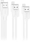 Dynex™ - 3'/6'/10' Lightning to USB Charge-and-Sync Cable (3 Pack) - White-Front_Standard