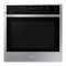 Samsung - 24" 3.1 cu. ft. Single Electric Wall Oven with Convection and Wi-Fi - Stainless Steel-Front_Standard