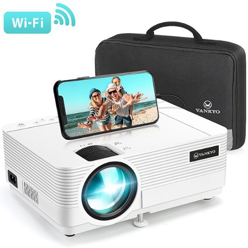 Vankyo - Leisure 470 Native 720P Wireless Single LCD Mini Projector - White-Front_Standard