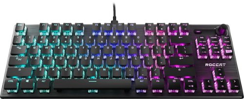 ROCCAT - Vulcan TKL Compact Mechanical PC Gaming Keyboard with Titan Switch Linear, RGB Lighting, and Anodized Aluminum Top Plate - Black