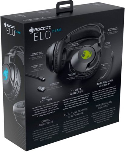 ROCCAT Elo 7.1 Air Wireless Gaming Headset for PC - Black BUY ONLINE