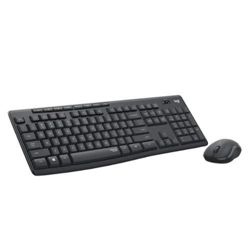  Logitech - MK295 Full-size Wireless Keyboard and Mouse Combo for Windows and Chrome OS with SilentTouch Technology - Graphite