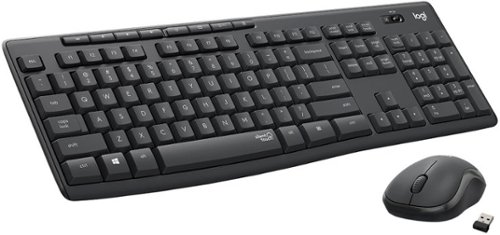 Logitech MK295 Wireless Mouse & Keyboard Combo with SilentTouch Technology, Full Numpad, Advanced Optical Tracking, Lag-Free Wireless, 90% Less Noise - Graphite