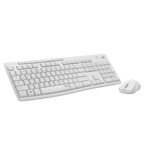 Logitech - MK295 Full-size Wireless Keyboard and Mouse Combo for Windows and Chrome OS with SilentTouch Technology - Off-White
