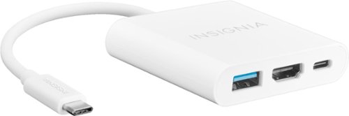 Insignia™ - USB-C to HDMI Multiport Adapter - White