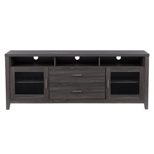 CorLiving - Hollywood TV Cabinet with Drawers, for TVs up to 85" - Dark Gray