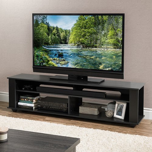 CorLiving Bakersfield TV Stand, For TV's up to 85" - Ravenwood Black