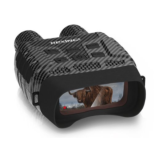Rexing - B1 10 x 25 Digital Night Vision Binoculars, Infrared (IR) Digital Camera - Carbon Fiber