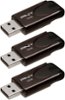 PNY - 32GB Attaché 4 Type A USB 2.0 Flash Drive 3-Pack - Black-Front_Standard
