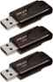 PNY - 32GB Attaché 4 Type A USB 2.0 Flash Drive 3-Pack - Black-Front_Standard