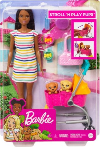 Barbie - Stroll 'n Play Pups Playset with Doll
