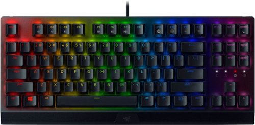 Razer - BlackWidow V3 TKL Wired Mechanical Green Clicky Tactile Switch Gaming Keyboard with Chroma RGB Backlighting - Black