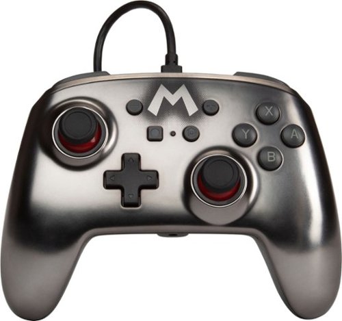 PowerA - Enhanced Wired Controller for Nintendo Switch - Mario Silver