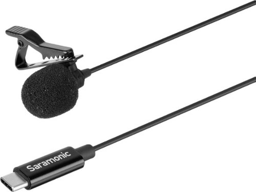 Saramonic - Lavalier Microphone with USB-C w/6.6-foot (2m) Cable &Right-Angle USB-C Adapter (LavMicro U3A)
