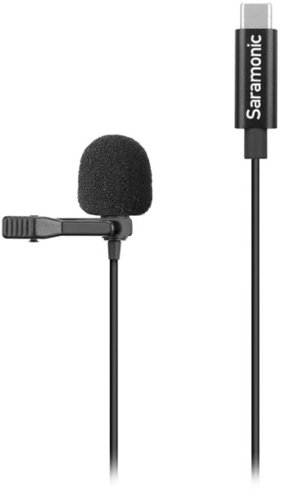 Saramonic Lavalier Microphone with USB-C w/6.6-foot (2m) Cable &Right-Angle USB-C Adapter (LavMicro U3A) SHOP ONLINE