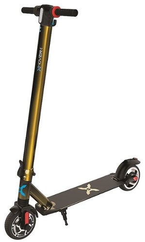 Hover-1 - Kids Aviator Electric Folding Scooter w/6 mi Max Operating Range & 14.9 mph Max Speed - Black Gold