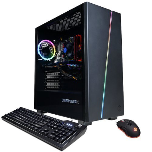 CyberPowerPC - Gamer Xtreme Gaming Desktop- Intel Core i5-10400F- 8GB RAM- NVIDIA GeForce GTX 1650 Super- 500GB SSD - Black-Front_Standard 