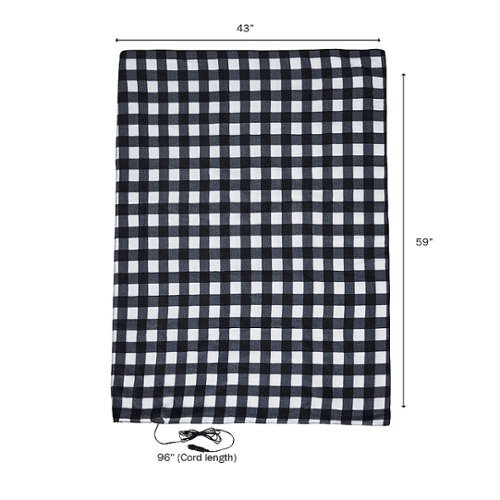 Fleming Supply - Electric Car Blanket- Heated 12V Polar Fleece Travel Throw for Car, Truck & RV- Great for Tailgating & Emergency Kits - Black & White Plaid