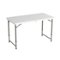 Lavish Home - 4 Foot Adjustable Folding Utility Tabletop-2 Height Settings, Folds in Half, Portable-Great for Seating Indoor & Outdoor - White & Gray-Alt_View_Standard_19