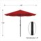 Pure Garden - 10-Foot Patio Umbrella - Easy Crank Outdoor Table Patio Umbrella with Hand Crank and Auto Tilt - Red-Front_Standard
