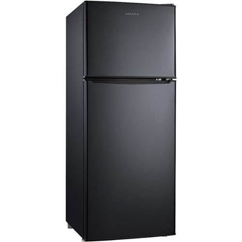 Amana - Energy Star 4.6-Cu. Ft. Dual-Door Mini Refrigerator with Top-Mount Freezer - Black