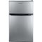Amana - 3.1-Cu. Ft. Dual-Door Mini Fridge with Top-Mount Freezer - Silver-Front_Standard
