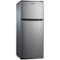 Amana - 4.6-Cu. Ft. Dual-Door Mini Fridge with Top-Mount Freezer - Black with Stainless-Look Door-Angle_Standard