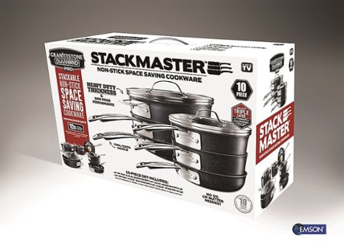 Granitestone - PRO Stackmaster Stackable Non Stick 10pc Cookware Set - Grey