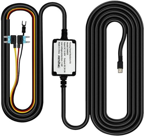 Smart Hardwire Kit Mini-USB Port for Rexing V1P Gen 3, V1P Pro, V1 Max, V1P Max Dash Cam - Black