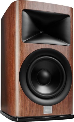 JBL - HDI1600 6.5" 2-way bookshelf loudspeaker with 1" compression tweeter, each - Walnut Wood Finish