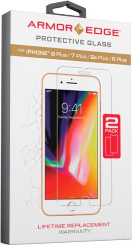 Armor Edge Glass Screen Protector for iPhone 6Plus/6SPlus/7Plus/8Plus  - DUAL PACK WORLDWIDE DELIVERY