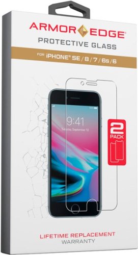 Armor Edge Glass Screen Protector for iPhone 6/6s/7/8/SE - DUAL PACK WORLDWIDE DELIVERY