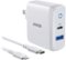 Anker - PowerPort PD 2 Bundle with USB-C to Lightning Cable 3ft and Fast Charger for iphone or iPad - White-Front_Standard
