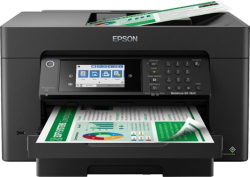Epson Workforce Pro WF-7820 Wireless All-in-One Wide-Format Printer with Auto 2-Sided Print up to 13" x 19", Copy, Scan and Fax, 50-Page ADF, 250-sheet Paper Capacity, 4.3" Screen, Works with Alexa