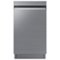 Samsung - Open Box 18" Compact Top Control Built-in Dishwasher with Tub, 46 dBA - Stainless Steel-Front_Standard