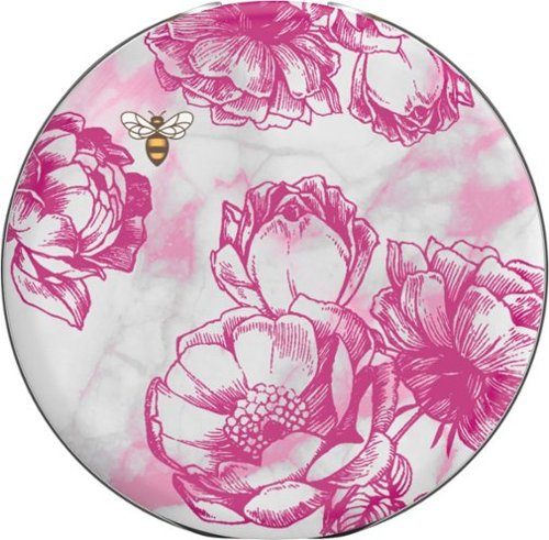 PopSockets - PopGrip Lips X Burt's Bees for Most Cell Phones - Pink Peony Marble