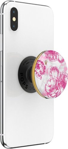 PopSockets PopGrip Lips X Burt's Bees for Most Cell Phones - Pink Peony Marble WORLDWIDE DELIVERY
