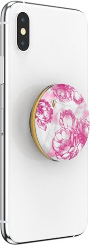 PopSockets PopGrip Lips X Burt's Bees for Most Cell Phones - Pink Peony Marble GLOBAL SHIPPING
